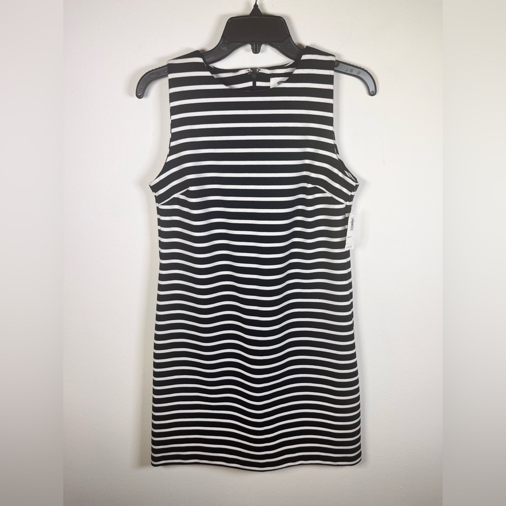 Old Navy Black and White Striped Mini Dress
